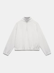 Mint Velvet White Zip Detail Sweattop - Image 6 of 7
