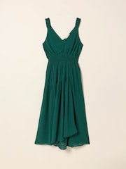 FatFace Maggie Teal Green Petite Midi Dress - Image 5 of 5