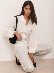 Mint Velvet Silver Slim Leg Jeans - Image 4 of 8