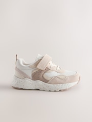 Neutral Standard Fit (F) Elastic Lace Touch Fasten Trainers - Image 2 of 5