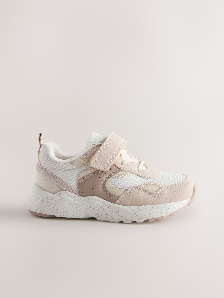 Neutral Standard Fit (F) Elastic Lace Touch Fasten Trainers - Image 2 of 5 Neutral Standard Fit (F) Elastic Lace Touch Fasten Trainers - Image 2 of 5