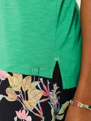 FatFace Demi Green V Neck T Shirt - Image 3 of 5