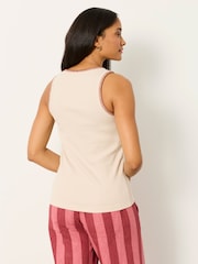 بيج فاتح - FatFace Stitch Detail Ribbed Vest - Image 3 of 7