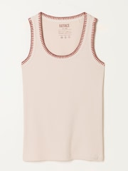 بيج فاتح - FatFace Stitch Detail Ribbed Vest - Image 7 of 7