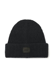 AllSaints Blue Traveling Rib Beanie - Image 1 of 4