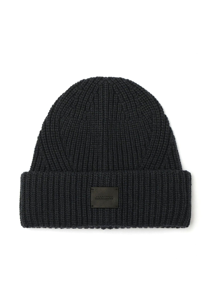 AllSaints Blue Traveling Rib Beanie - Image 1 of 4