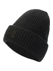 AllSaints Blue Traveling Rib Beanie - Image 3 of 4