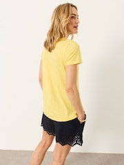 FatFace Natalie Yellow Parrot Graphic T-Shirt - Image 2 of 6