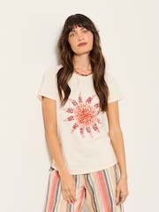 FatFace Natalie Ivory MCS Graphic T Shirt - Image 1 of 7