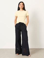 FatFace Celia Yellow Short Sleeve T-Shirt - Image 3 of 6