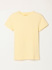 FatFace Celia Yellow Short Sleeve T-Shirt - Image 6 of 6