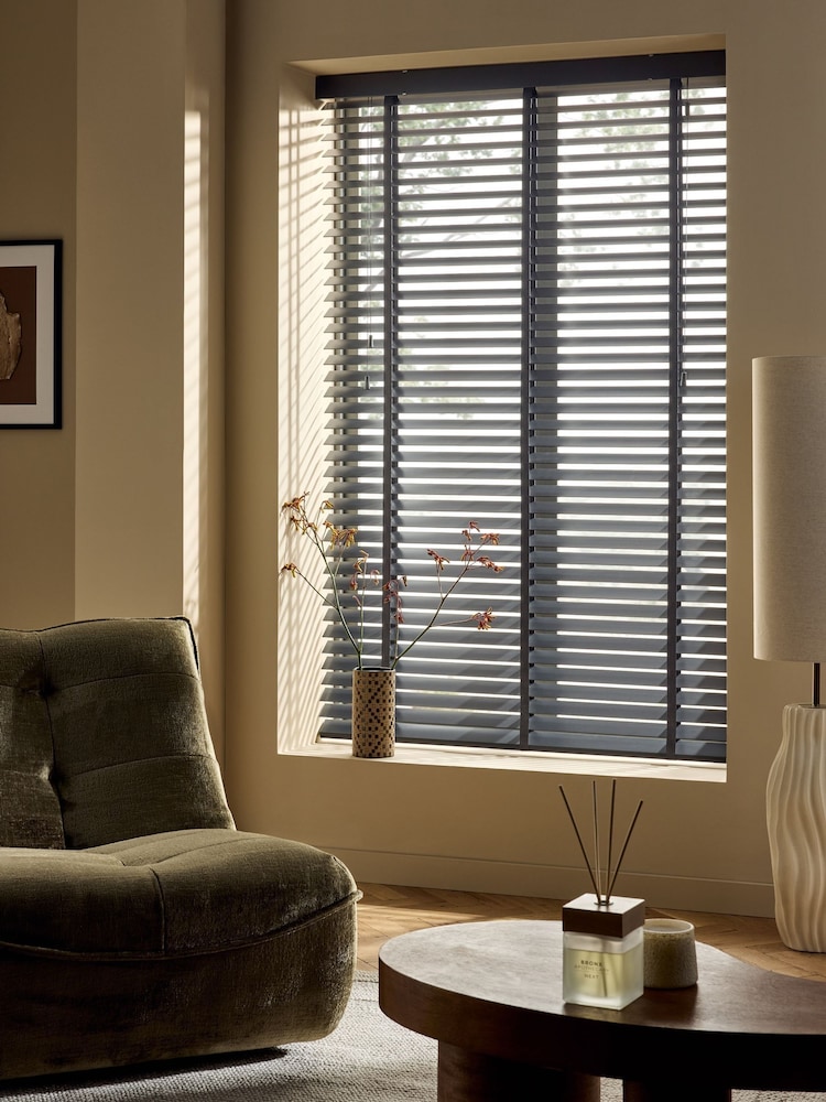 Grey Empire Made To Measure 50mm Starwood 25mm Dusk Taped Venetian Blinds - Image 1 of 6