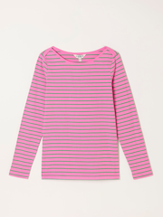 FatFace Breton Pink T Shirt - Image 6 of 6