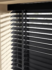 Black Volt Made To Measure 50mm Starwood 25mm Smoke Taped Venetia Blinds - Image 4 of 6
