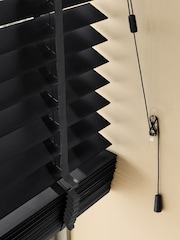 Black Volt Made To Measure 50mm Starwood 25mm Smoke Taped Venetia Blinds - Image 5 of 6