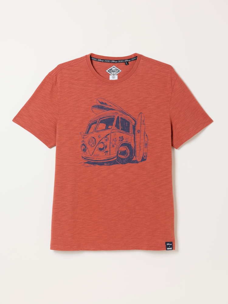 FatFace Terracotta VW Camper Graphic Tshirt - Image 4 of 4
