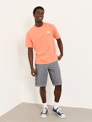 FatFace Coral Pink Life Is Swell Graphic Tshirt - Image 3 of 7