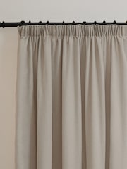 Furn Natural Soft Chenille Lined Pencil Pleat Curtains - Image 6 of 7