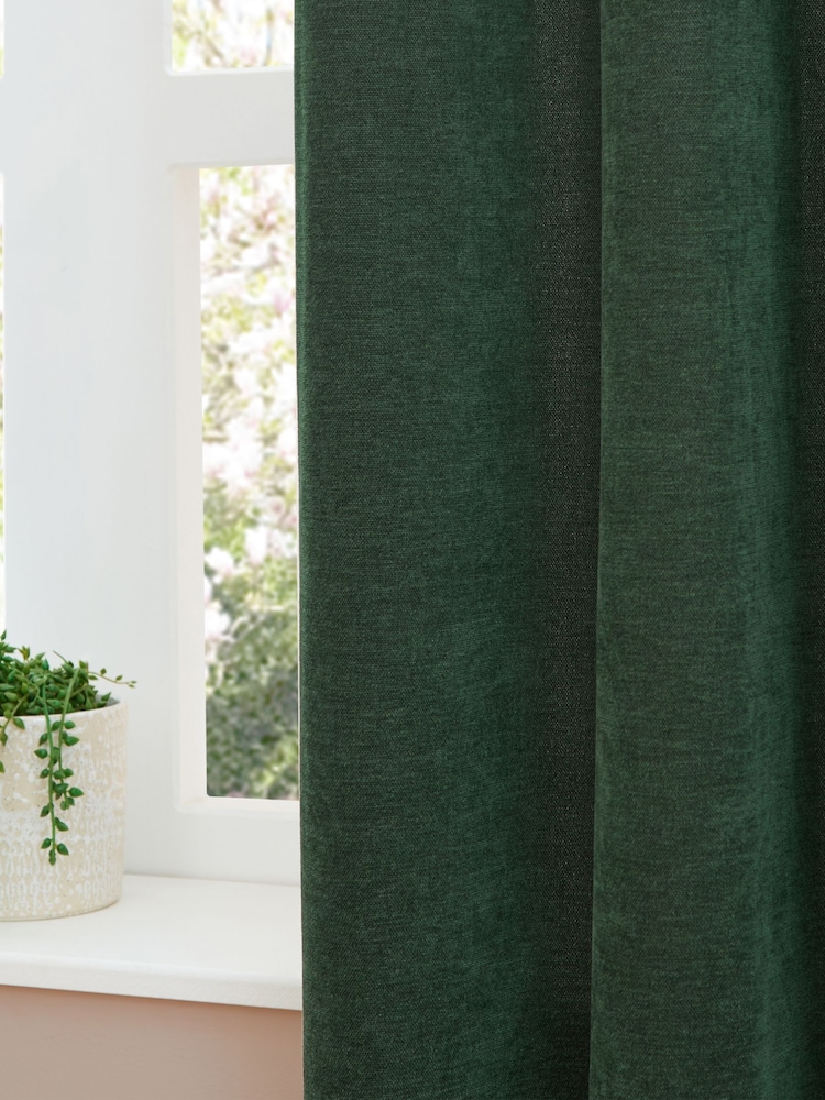 Furn Bottle Lightweight Chenille Eyelet Blackout Curtains - Image 4 of 4