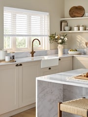 White Alina Fine Grain Made To Measure 50mm Starwood Fauxwood Venetian Blinds - Image 5 of 5