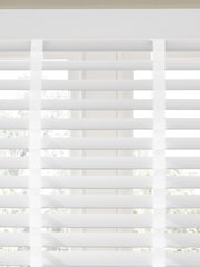 White Alina Fine Grain Made To Measure 50mm Starwood Fauxwood 25mm Tranquil Taped Venetian Blinds - Image 4 of 5