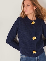 Monsoon Blue Brianne Floral Button Cardigan - Image 1 of 4