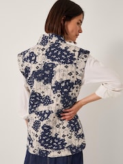 Monsoon Blue Alison Floral Quilted Gilet - Image 2 of 5