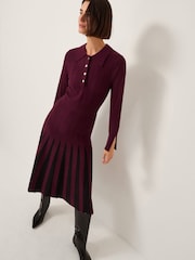 Monsoon Prue Knit Pleated Shirt Dress - صورة 3 من 5