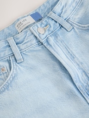 Bleach Blue - Malapad na Leg Jeans - Larawan 10 ng 10