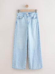 Bleach Blue - Malapad na Leg Jeans - Larawan 8 ng 10
