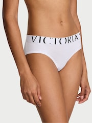 Victoria's Secret White Hipster Exploded Logo Knickers - Image 1 of 3