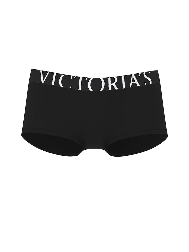 Victoria's Secret Black Short Exploded Logo Knickers - Image 1 of 1 Victoria's Secret Black Short Exploded Logo Knickers - Image 1 of 1