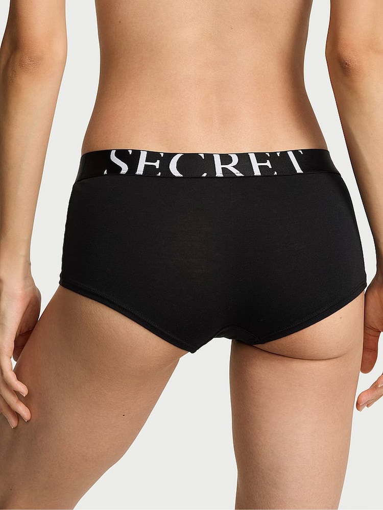 Victoria's Secret Black Short Exploded Logo Knickers - Image 2 of 2 Victoria's Secret Black Short Exploded Logo Knickers - Image 2 of 2