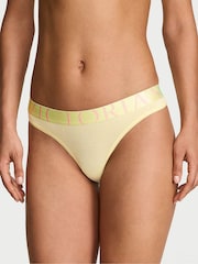 Victoria's Secret Lemonade Yellow Thong Exploded Logo Knickers - Image 1 of 2