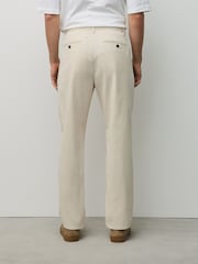 Ecru White Regular Tapered Fit Cotton Rich Stretch Chinos - Image 2 of 6