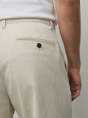 Ecru White Regular Tapered Fit Cotton Rich Stretch Chinos - Image 6 of 6