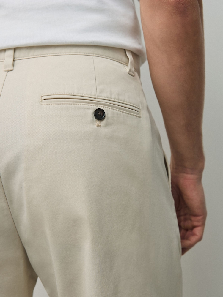 Ecru White Regular Tapered Fit Cotton Rich Stretch Chinos - Image 6 of 6 Ecru White Regular Tapered Fit Cotton Rich Stretch Chinos - Image 6 of 6
