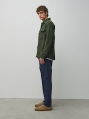 Navy Regular Tapered Fit Cotton Rich Stretch Chinos - Image 5 of 5