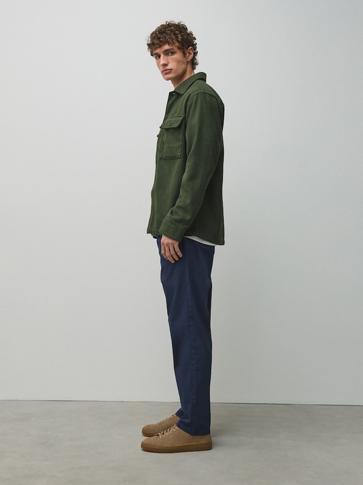 Navy Regular Tapered Fit Cotton Rich Stretch Chinos - Image 5 of 5