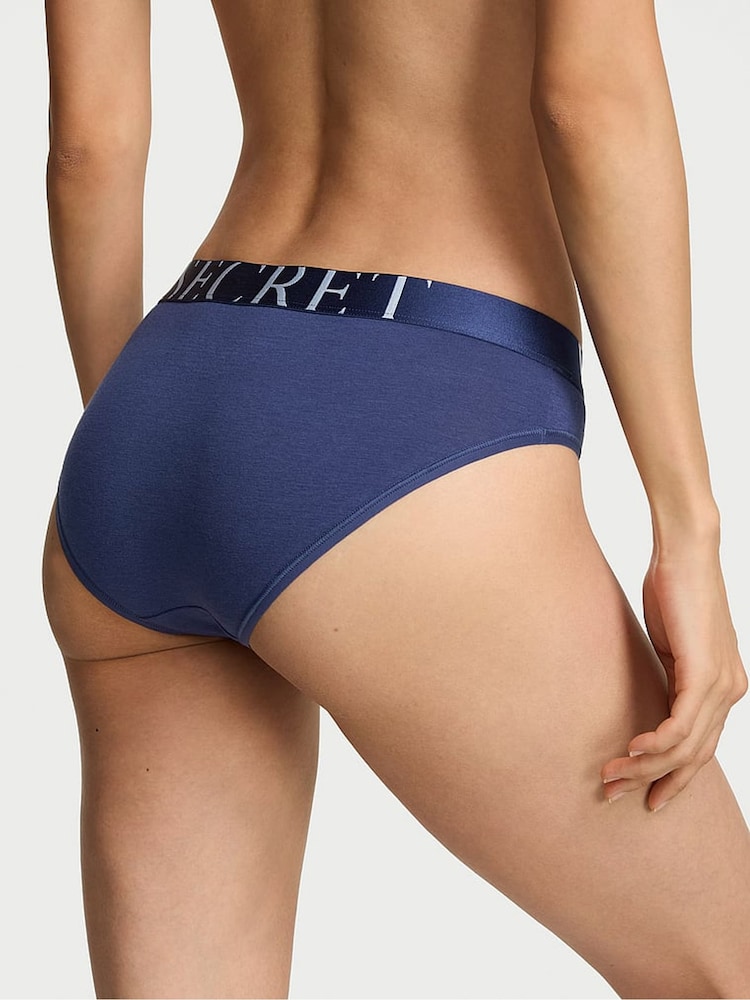 Victoria's Secret Ink Blue Hipster Exploded Logo Knickers - Image 2 of 2 Victoria's Secret Ink Blue Hipster Exploded Logo Knickers - Image 2 of 2