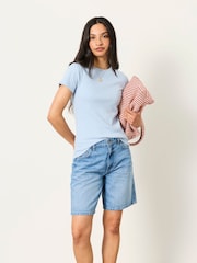 FatFace Celia Blue Short Sleeve T-Shirt - Image 3 of 6