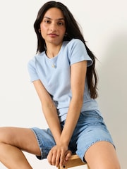 FatFace Celia Blue Short Sleeve T-Shirt - Image 4 of 6