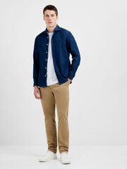 French Connection Blue Cotton Denim-Style Long Sleeve Button-Up Shirt - Image 3 of 5