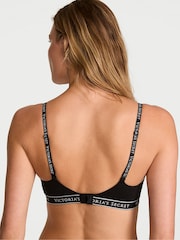 Victoria's Secret Black Lightly Lined Non Wired Cotton Logo Bra - Image 2 of 2