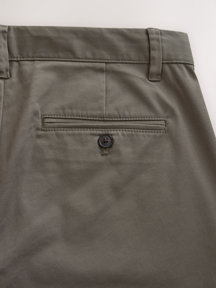 Mushroom Brown Straight Fit Cotton Rich Stretch Chinos - Image 10 of 10