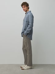 Mushroom Brown Straight Fit Cotton Rich Stretch Chinos - Image 3 of 10