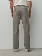 Mushroom Brown Straight Fit Cotton Rich Stretch Chinos - Image 4 of 10