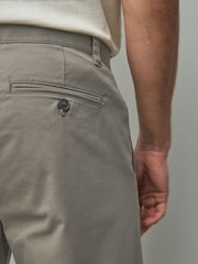 Mushroom Brown Straight Fit Cotton Rich Stretch Chinos - Image 6 of 10