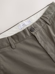 Mushroom Brown Straight Fit Cotton Rich Stretch Chinos - Image 9 of 10