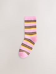 Multi Bright Stripe Ankle Socks 7 Pack - Image 3 of 10